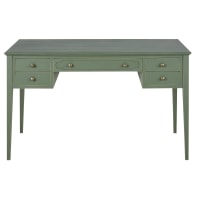 SELENA - Schreibtisch mit 5 Schubladen, khaki