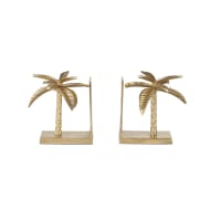 LA HAVANE - Serre-livres palmiers en métal doré