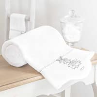 Serviette de bain en coton blanc 50x100 SIÈCLE Serviette de bain en coton blanc 50x100 SIÈCLE