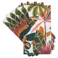 Lot de 2 - Serviettes en papier à motifs végétaux multicolore (x12)