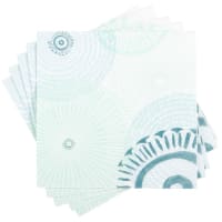 NOTIA - Lot de 4 - Serviettes en papier bleu à motifs (x20)