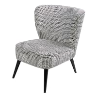 PALM - Sessel aus Samt mit schwarzen und weißen Motiven