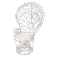 Sessel aus weißem Rattan Sessel aus weißem Rattan