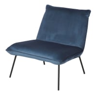 SAM - Sessel mit Samtbezug, blau
