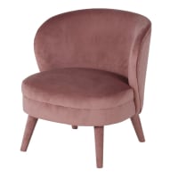 KATE - Sessel mit Samtbezug, rosa