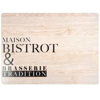 BRASSERIE - Lot de 4 - Set de table beige inscriptions noires