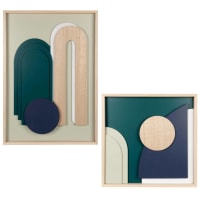 FERGUSON - Set of 2 wall art pieces with geometric shapes