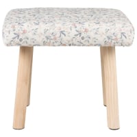 LAURANE - Sgabello bianco, beige e blu