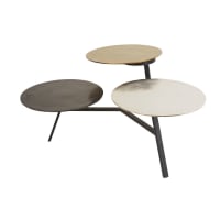 TIBET - Side Table with 3 Removable Metal Trays