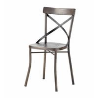 Silla de jardín de metal negra con efecto envejecido Silla de jardín de metal negra con efecto envejecido