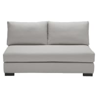 TERENCE - Sillón cama para sofá modular de 2 plazas gris claro