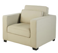 Sillón de algodón beige claro Sillón de algodón beige claro