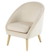 Sillón de terciopelo beis Sillón de terciopelo beis