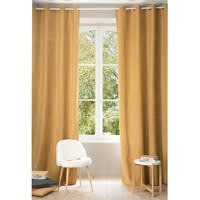 Single Yellow Ochre Eyelet Curtain 140x300 Single Yellow Ochre Eyelet Curtain 140x300