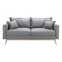 Skandinavisches 3-Sitzer-Sofa, hellgrau Skandinavisches 3-Sitzer-Sofa, hellgrau