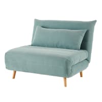 NIO - Sofá cama 1 lugar verde-água