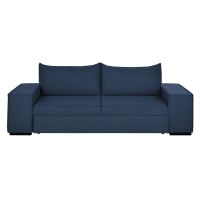 OWEN - Sofá cama de 2/3 plazas azul oscuro