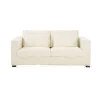 MILANO - Sofá cama de 2/3 plazas marfil, colchón de 12 cm