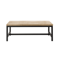 LONG ISLAND - Solid Fir and Metal Industrial Coffee Table