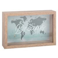 Spaarpotje met wereldkaartprint L24