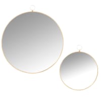 NAILA - Specchi in metallo dorato (x2) Ø 29 cm