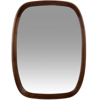 MARCEAU - Specchio in legno di pino marrone 46x60 cm