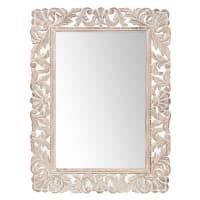 KYARA - Specchio in mango sbiancato 60x80 cm