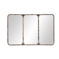 TITOUAN - Specchio nero stile industriale in metallo 106x72 cm