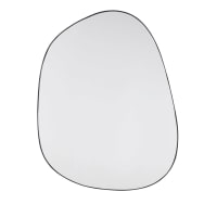 Specchio ovale in metallo nero 111x86 cm ORANA