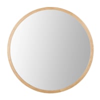 ADAM - Specchio rotondo in legno di quercia, D159