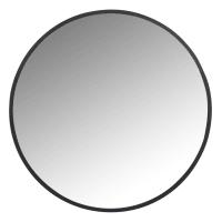 FLICK - Specchio rotondo in metallo nero, 60 cm