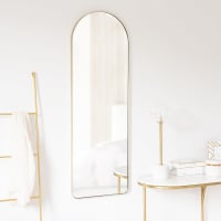 LISA - Spiegel aus goldfarbenem Metall, 40x120cm
