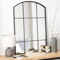 KASSEL - Spiegel aus schwarzem Metall, 60x90cm