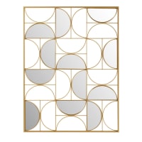 GOLDFINGER - Spiegel-Wanddeko, goldfarbenes Metall 90x120
