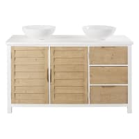 ESTEREL - Spruce 2-Door 2-Drawer Double Vanity Unit