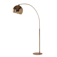 SPHERE COPPER - Staande lamp met metalen voet en kap van Plexiglas® koperkleurig H195