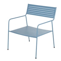 TERAMO - Stackable garden armchair in blue steel