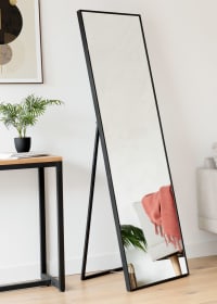 HUGO - Standspiegel, schwarzes Metall, 50x170cm
