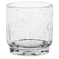 Set van 6 - Stapelbaar glas met luchtbellen