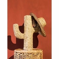 Statue Kaktus aus Pflanzenfaser H55 Statue Kaktus aus Pflanzenfaser H55