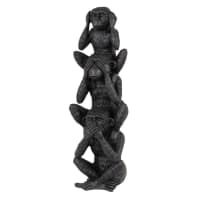MONKITI - Statuetta 3 scimmie nere alt. 30 cm