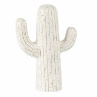 Statuetta cactus in porcellana bianca, 24 cm Statuetta cactus in porcellana bianca, 24 cm