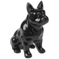 Statuetta cane in ceramica nera, h 17 cm Statuetta cane in ceramica nera, h 17 cm