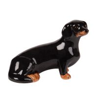 Statuetta gatto in porcellana nera, 7 cm Statuetta gatto in porcellana nera, 7 cm