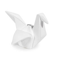 Statuette grue origami blanche H 10 cm VINTAGE Statuette grue origami blanche H 10 cm VINTAGE