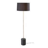 Stehlampe aus Marmor mit schwarzem Lampenschirm H. 142 Stehlampe aus Marmor mit schwarzem Lampenschirm H. 142