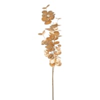 Stem of golden artificial leaves H91cm