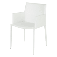 KLINT - Stuhl mit Armlehne aus Lederfaserstoff, weiß