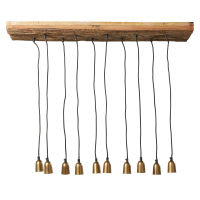Suspension en manguier et métal laiton effet vieilli Suspension en manguier et métal laiton effet vieilli