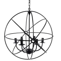 NETWORK - Suspension sphère 6 branches en métal noir